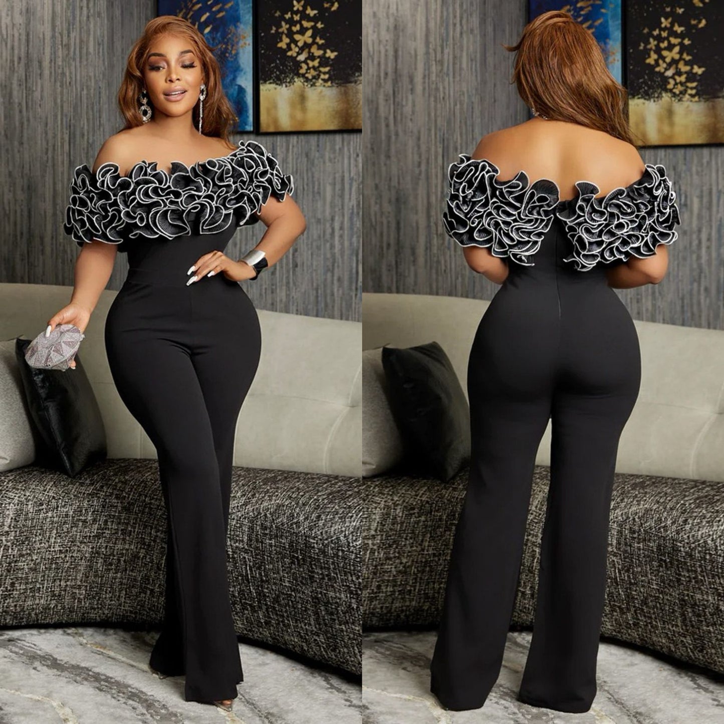 Off Shoulder Jumpsuit