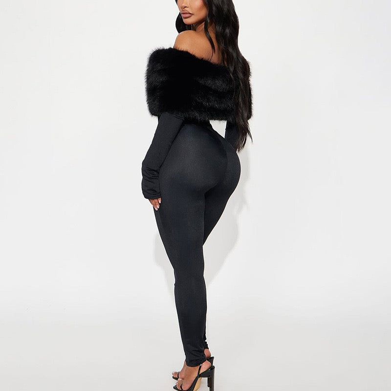Bella Fur Jumpsuit