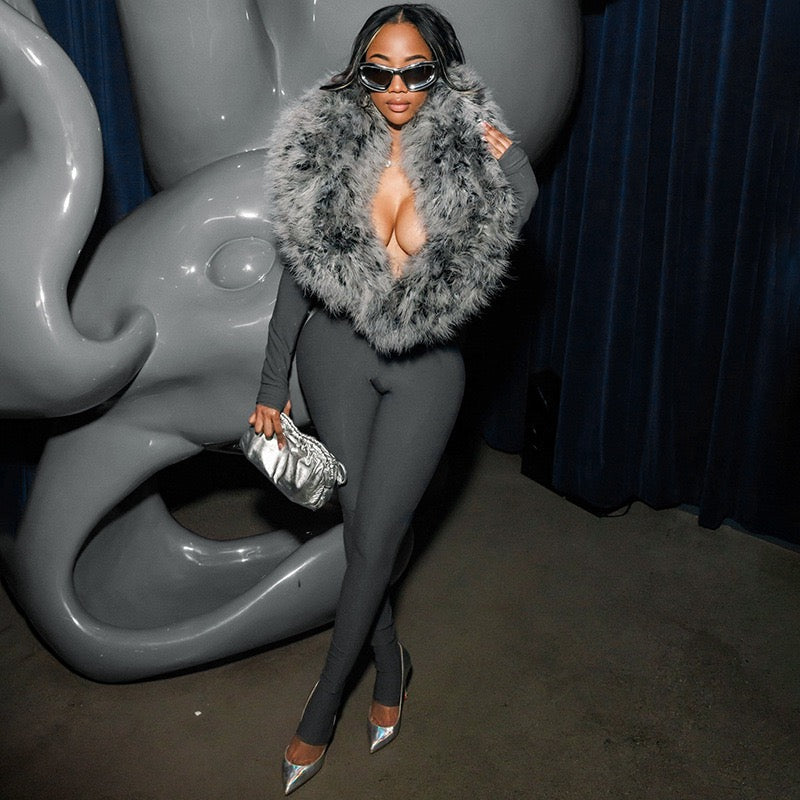 Sienna Fur Jumpsuit