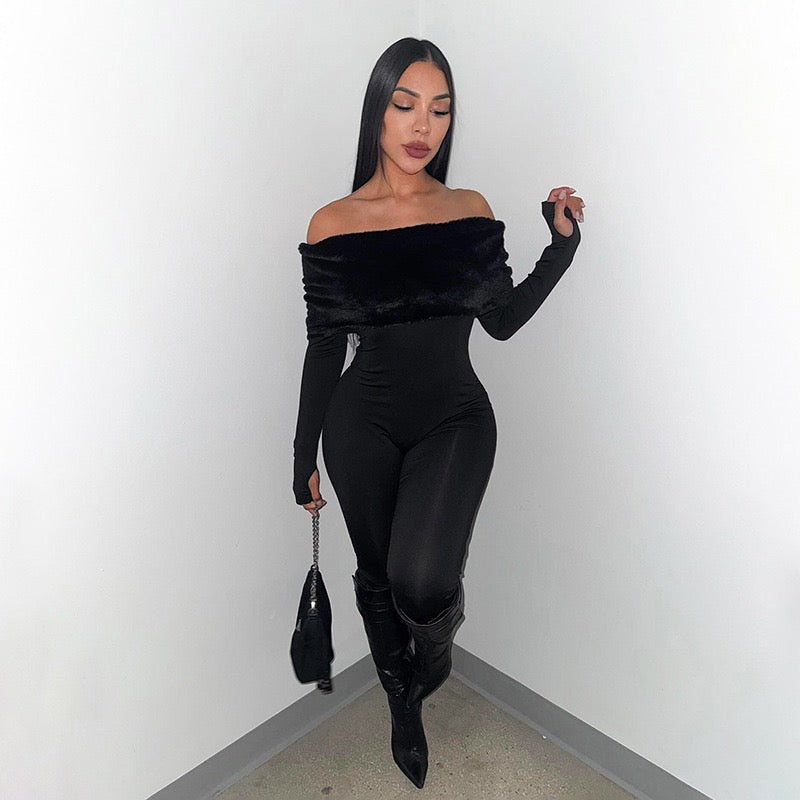 Bella Fur Jumpsuit