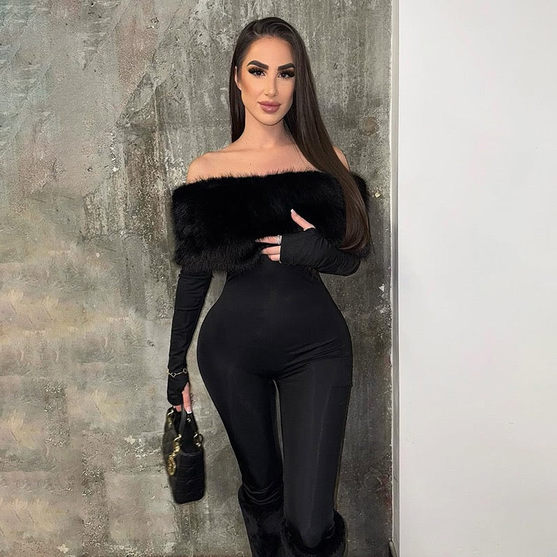 Bella Fur Jumpsuit