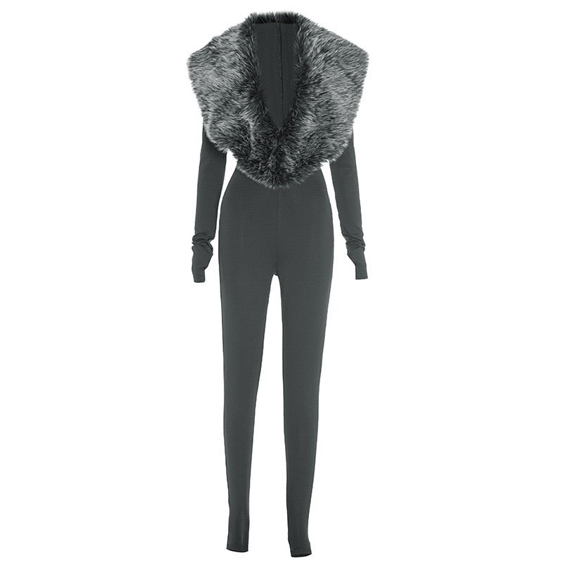 Sienna Fur Jumpsuit