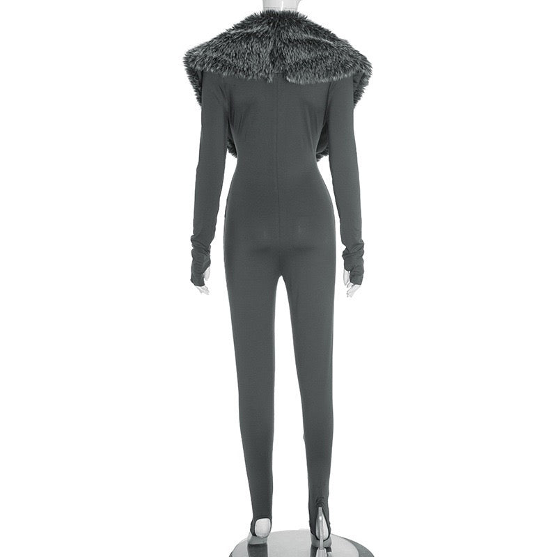 Sienna Fur Jumpsuit